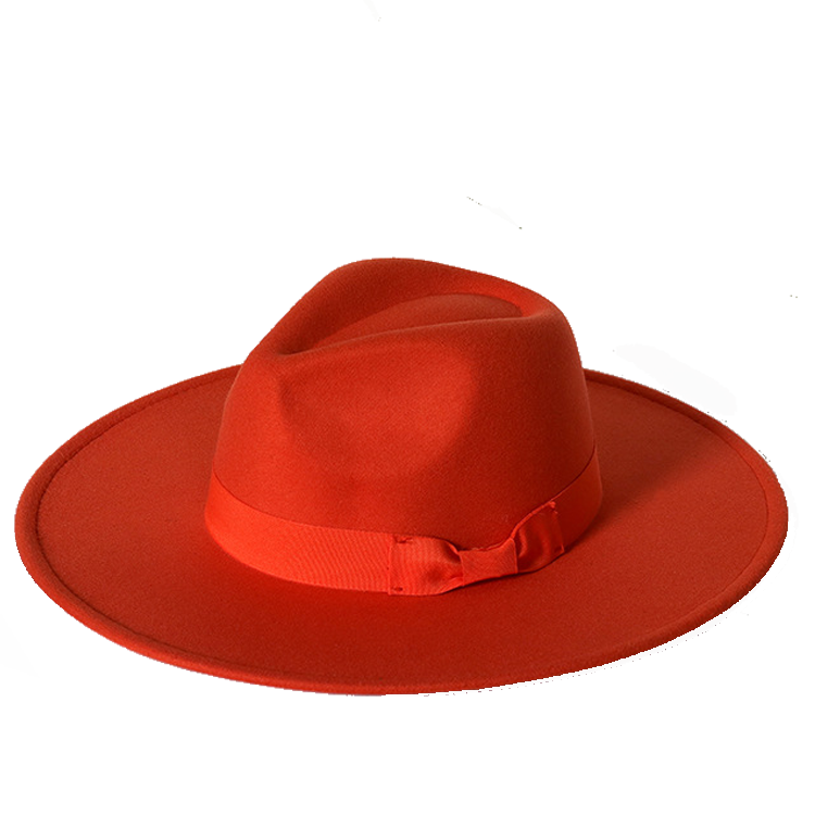 New color Fedora winter hat top concave-convex water drop 9.5cm brim male and female felt