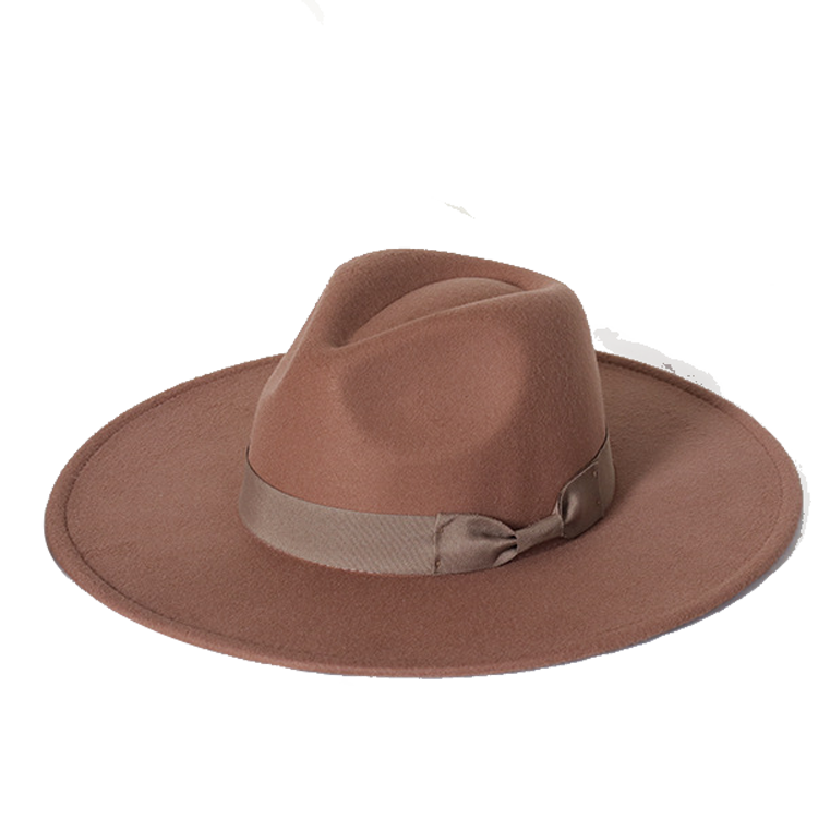 New color Fedora winter hat top concave-convex water drop 9.5cm brim male and female felt