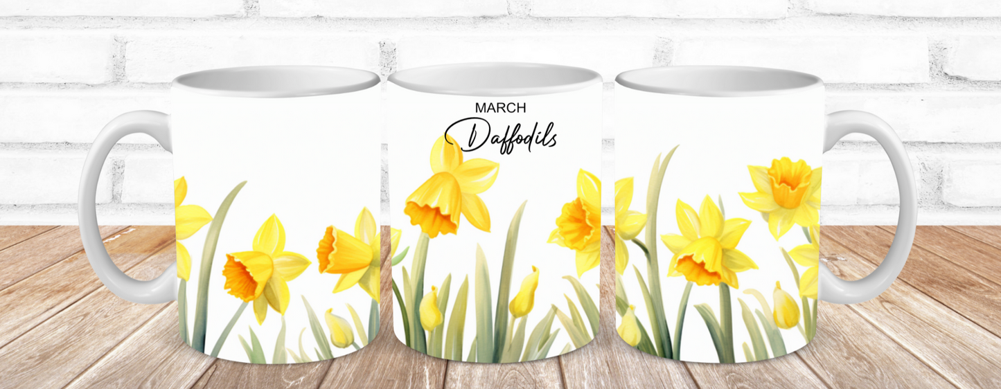 Birth Months Floral Mugs