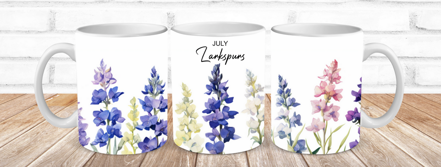 Birth Months Floral Mugs