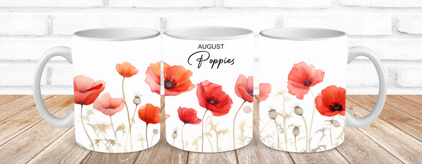 Birth Months Floral Mugs