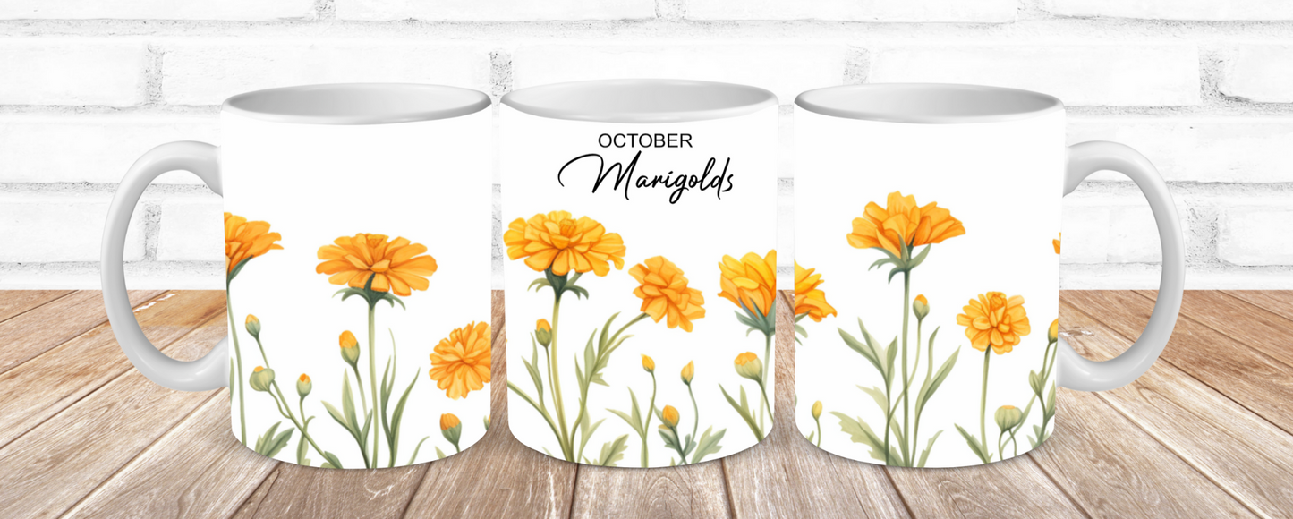 Birth Months Floral Mugs
