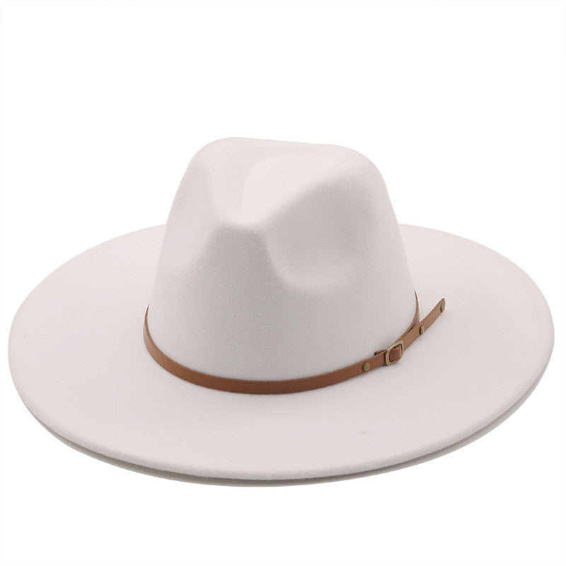New color Fedora winter hat top concave-convex water drop 9.5cm brim male and female felt
