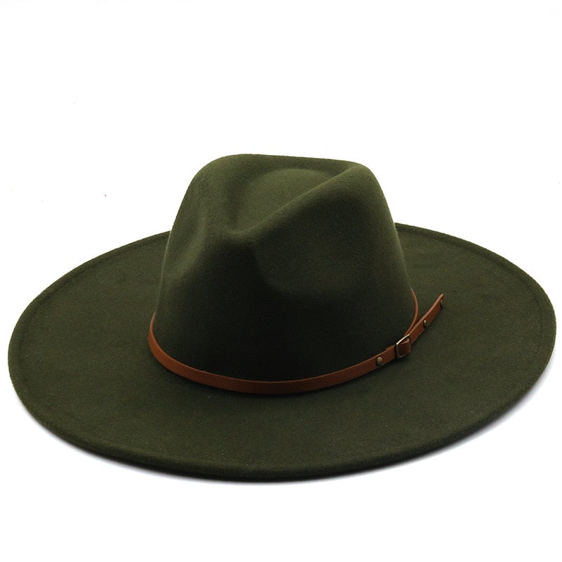 New color Fedora winter hat top concave-convex water drop 9.5cm brim male and female felt