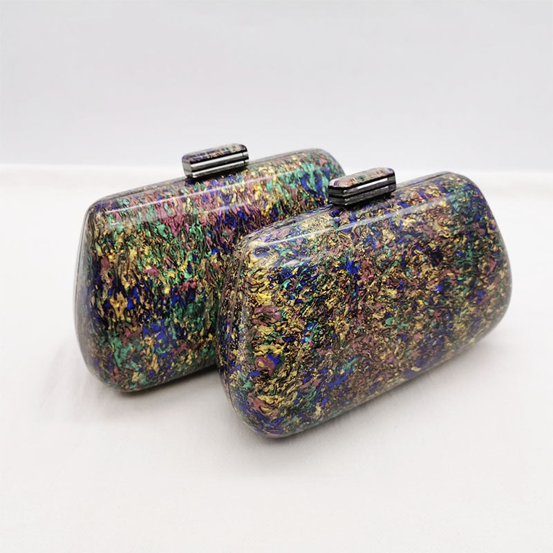 Shell Acrylic Handbags Luxury Women Evening Clutches Party Prom Purses Wedding Wallets Design Bag