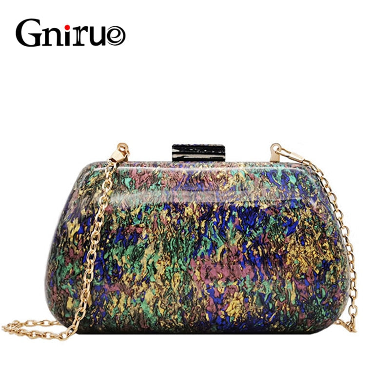 Shell Acrylic Handbags Luxury Women Evening Clutches Party Prom Purses Wedding Wallets Design Bag