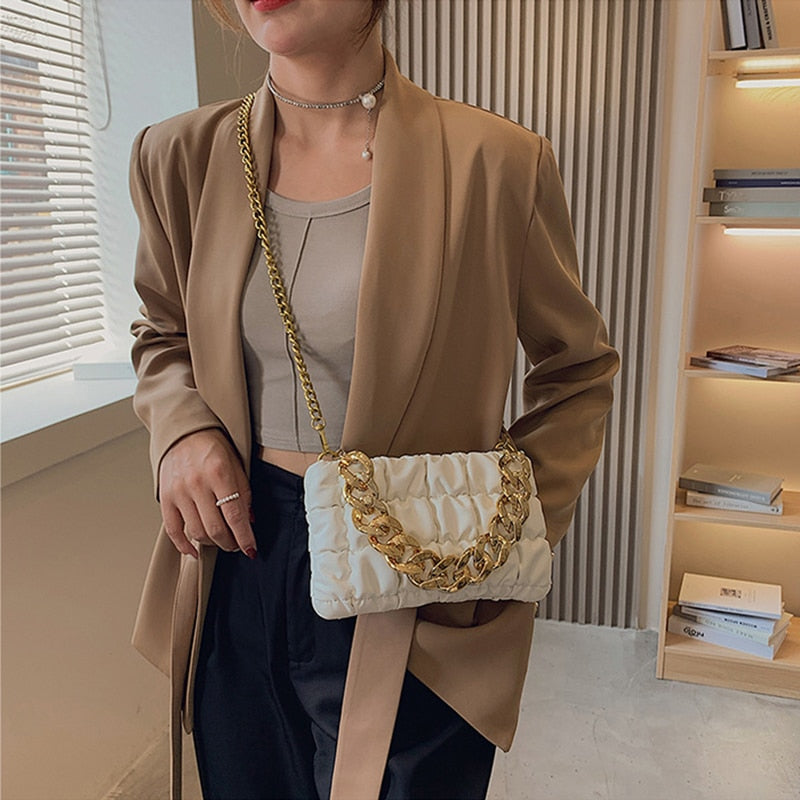 Fedora Hats Women Luxury Accessories Gold Chain Bag Hats Set Ladies Leather Bag Tote