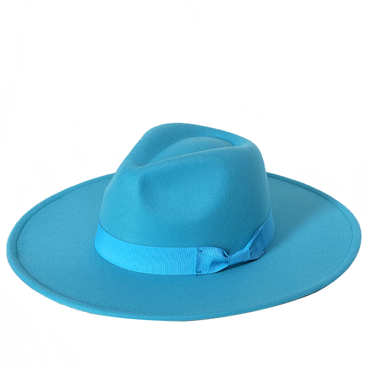 New color Fedora winter hat top concave-convex water drop 9.5cm brim male and female felt