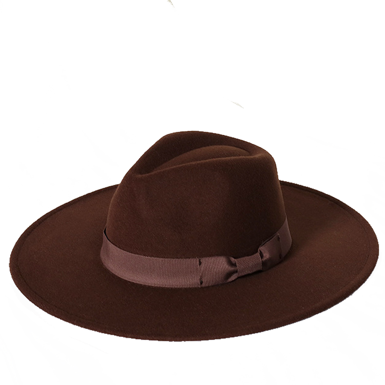 New color Fedora winter hat top concave-convex water drop 9.5cm brim male and female felt