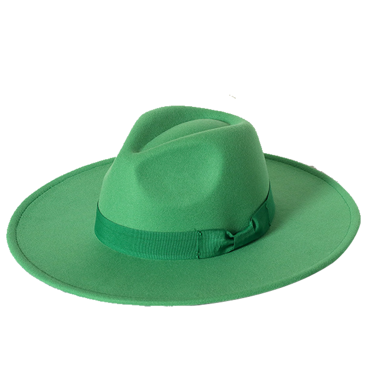 New color Fedora winter hat top concave-convex water drop 9.5cm brim male and female felt
