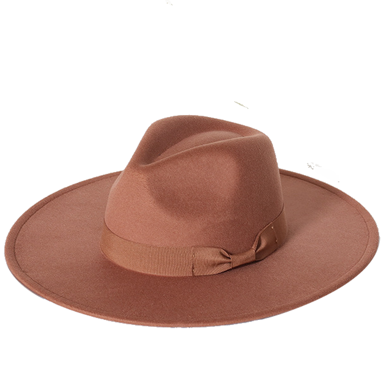 New color Fedora winter hat top concave-convex water drop 9.5cm brim male and female felt