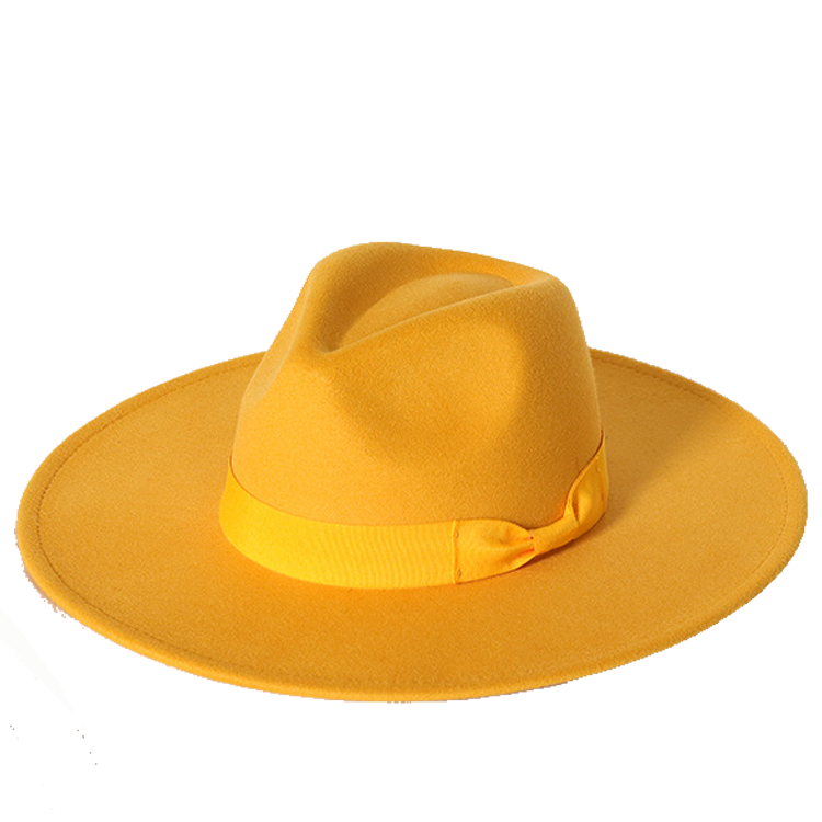 New color Fedora winter hat top concave-convex water drop 9.5cm brim male and female felt