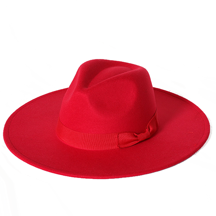 New color Fedora winter hat top concave-convex water drop 9.5cm brim male and female felt